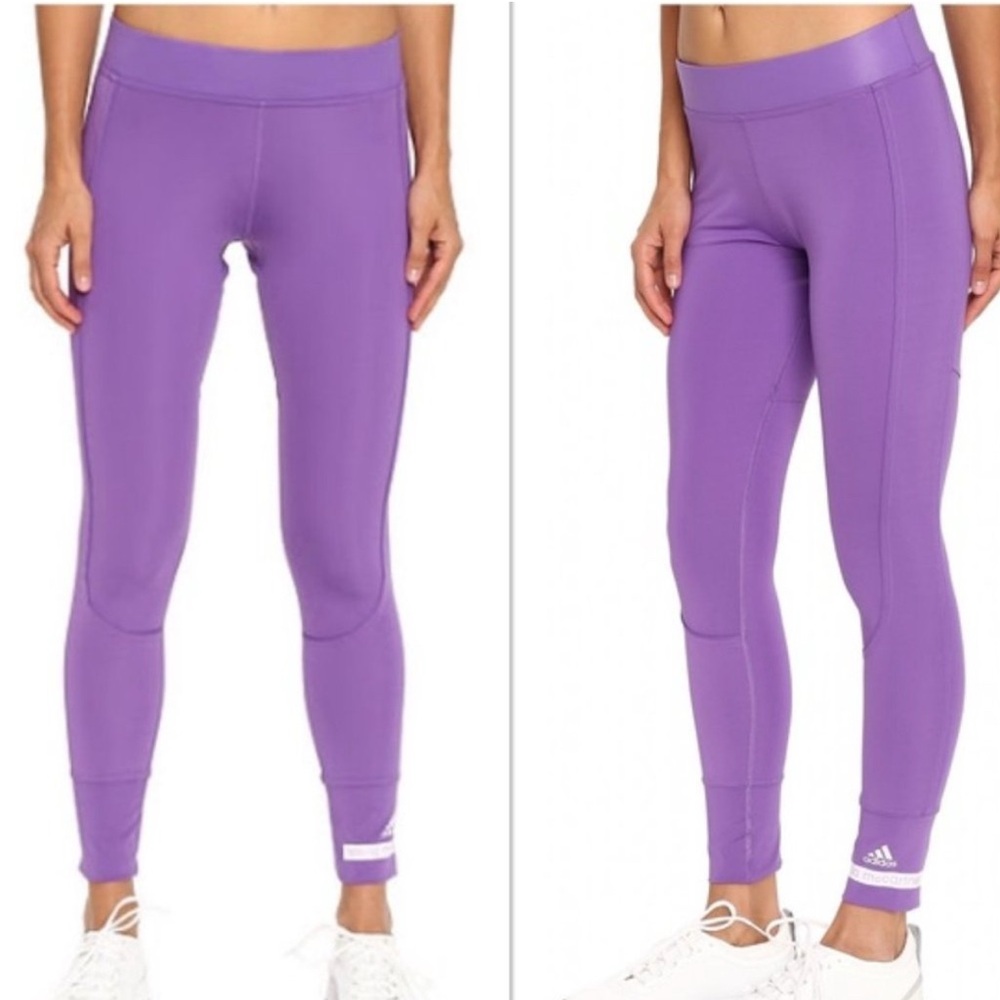 Adidas x Stella McCartney Purple Logo Climalite Leggings size XS